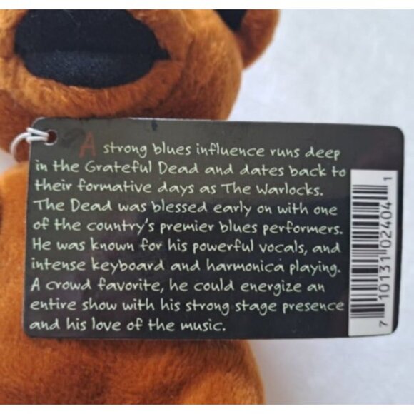 Bluesman Bear Grateful Dead Bean Beanie Limited Plush Doll Collectible No Vest - Picture 4 of 5